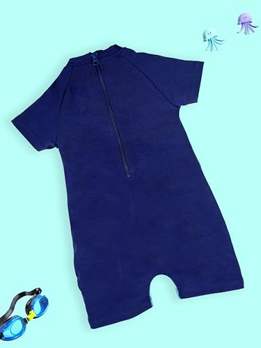 Image of KiddoPanti Boys & Girls Half Sleeve Mid Thigh Length Swim Suit