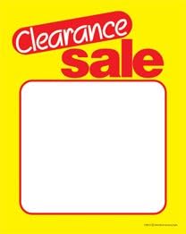 SYB210 | Clearance | Sale Red Yellow Slotted and Punched Sale Price Tags with Center Slit 100 Per Pack 5 1/2" x 7"