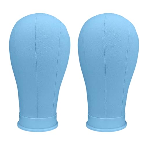 Tête de mannequin en toile lot de 2 supports stables pour création de perruques durables