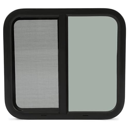HECASA 24" W x 22" H RV Window Horizontal Sliding Window Camper Trailer Window Replacement W/Trim Ring by HECASA - Used condition - US$78.21