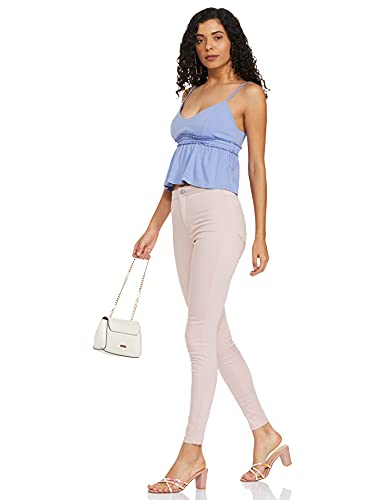 Image of Marks & Spencer Womens Solid High Rise Skinny Fit Trouser