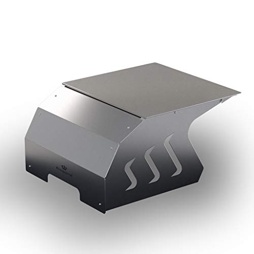 KÖNIGSPROD Robotic Lawn Mower Garage, Shelter for Lawn Robots, Carport, stainless steel