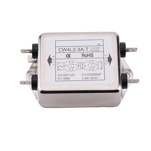 Filtro enchufable de doble etapa CW4L2-3A-T para interferencias 220v CA