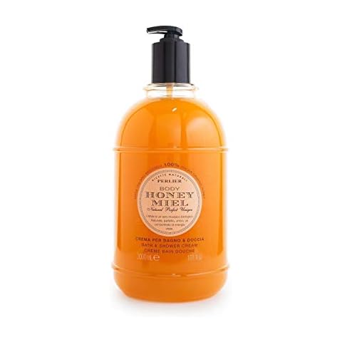 Perlier Sweet Honey Miel Shower & Bath Cream - Nourishing & Soothing Luxury Bath Cream Made With 100% Organic Italian Honey For Deep Moisturization And Hydration (101.4 oz, 101.3 fl. oz) Cover