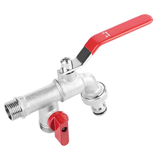 Dubbele klep kraan, 1/2 messing waterkraan, 90 graden dubbele klep waterkraan 1/2"messing kraan thuis buiten tuin gereedschap - Image 3