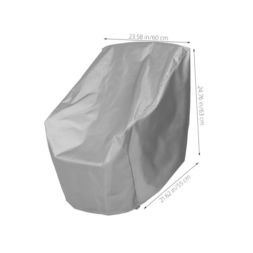 HANABASS Waterproof Pontoon Boat Seat Cover Oxford 210d Captain Chair Protector Marine Boat Seat Easy to Clean Grey 60x55x63cm