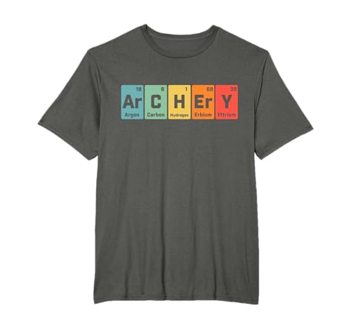 Archery Chemistry Periodic Table Of Elements Men Archer Bow T-Shirt