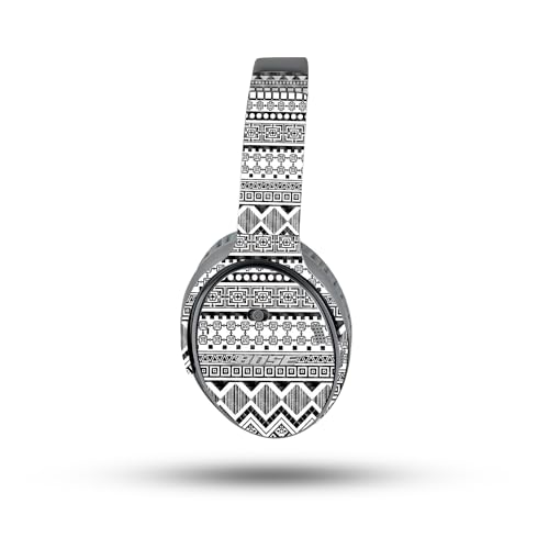 Image of MightySkins Carbon Fiber Skin Compatible with Bose QuietComfort 35 II Headphones - Black Aztec | Protective, Durable Textured Carbon Fiber Finish | Easy to Apply