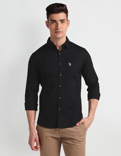Image of U.S. Polo ASSN. Men's Cotton Slim Fit Shirt