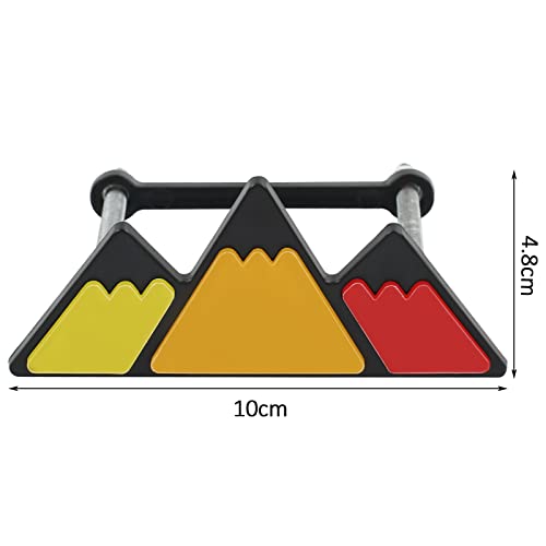 TRD Grille Decor Badge, 3-Color Upgrade Emblem, Universal Compatible with Toyota 4Runner Tacoma Tundra & Other Mesh or Slotted Grille (Mountain Red)