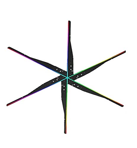 Ventilador Holográfico, 40-115cm HD 3D Publicidad Proyector Ventilador Wifi Led Pantalla Lámpara holográfica multifunción Luz Imágenes Video(T115 Set)