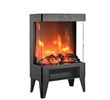 Dispositivo de Calentamiento, Chimenea eléctrica con llama simulada en 3D for sala de estar o villa. Calefacción interior de aire caliente.