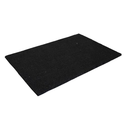 IVOL Paillasson en coco - 80 x 120 cm - 24 mm - Tapis de porte pour l'intérieur et l'extérieur (noir)