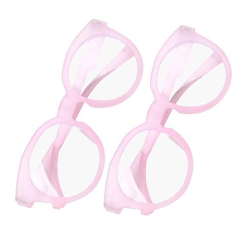 TOYANDONA 2 Piezas Gafas Infantiles Protección Luz Azul con Filtro Antirreflejos para Estudio y Gafas Ajustables para Ordenador y Lectura Lentes Protectoras Uv Rosa y Azul