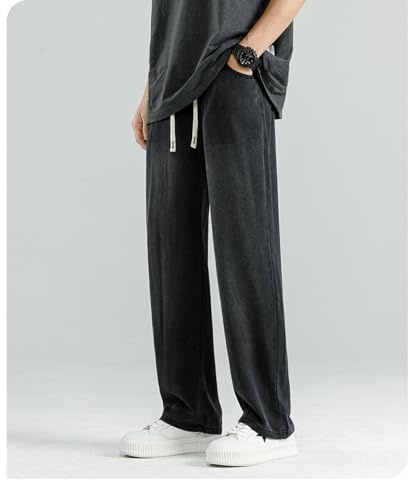 Jeans Pants Trouser Denim Lyocell Tencel Men's Summer Thin Straight Loose Ice Silk Wide Leg Casual4