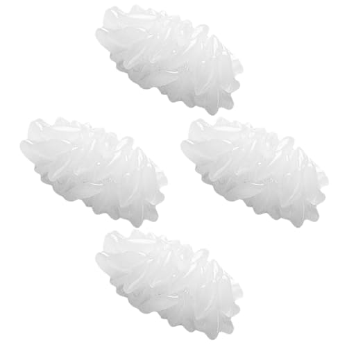MALUGOGO Juego de 4 broches de arroz para ropa con fijación firme y decoración de ropa, material acrílico y metal, diseño ligero, adecuado para chaquetas y suéteres, creativo