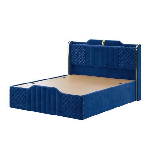 Image of Wakefit Velura Queen Size Storage Upholstered Bed