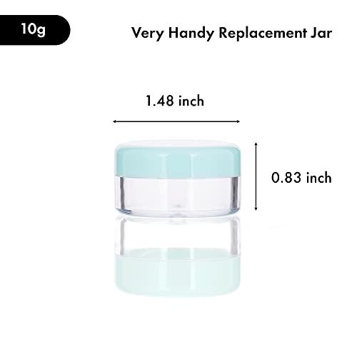 40Pcs 10 Gram Plastic Cosmetic Containers with Lids for Lotion, Creams, Toners, Lip Balms, Makeup Samples Jars BPA free (10g-40pcs, green)3