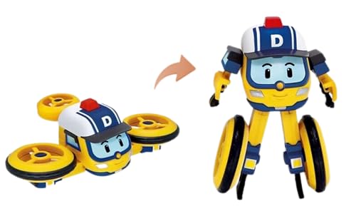 Silverlit - Robocar Poli – Drooney – Figurine Véhicule 2-en-1 Transformable – Robot...