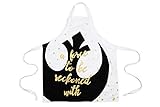 Star Wars Rebel 'A Force To Be Reckoned With' Adult Apron - White Cookware Accessory Gift - Novelty...