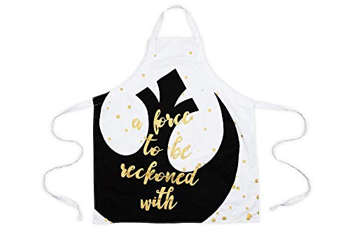 Star Wars White Adult Apron - “A Force To Be Reckoned with” - Rebel Design