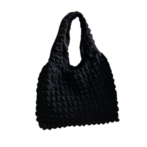 Cloud Bubble Grid Flower Shoulder Bag Vest Bag Women'S Simple Handbag 5 Colors Available