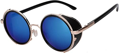 Image of OWL Steampunk Vintage Retro Round Circle Gothic Hippie Colored Plastic Frame Sunglasses Colored Lens