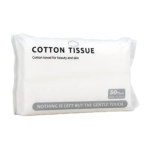 Toallitas Secas De Algodón Para La Cara, Ideales Para Usar en Bebe, Adultos O Como Desmaquillantes, Gracias A Su Tacto Suave Y Resistente, Incluye 50 Unidades Cover