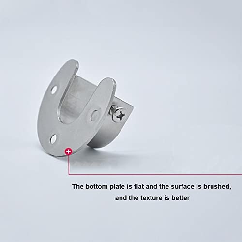 Set di 4 prese per asta da armadio, in acciaio