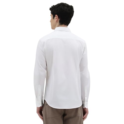 Image of United Colors of Benetton Slim Fit Spread Collar Solid Shirt - 26P5CB102PLNI902