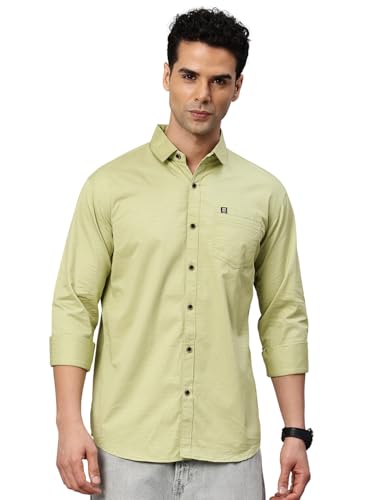 Image of Majestic Man Comfort Slim Fit Solid Pure Cotton Casual Shirt