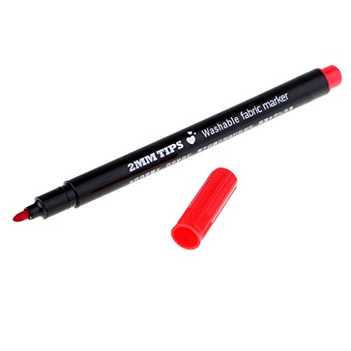 F Fityle 2pcs 2mm Marcador De Tecido Lavável Roupas T-shirt Arte Artesanato Marcadores Caneta De Tec