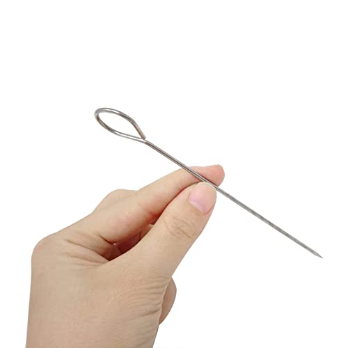 VIKY Stainless Steel 50pcs Meat Needles, 15 cm, Silver, Reusable BBQ Skewers for Meat Veggies, Fruits, Ideal for Grilling & Gifting - Image 3
