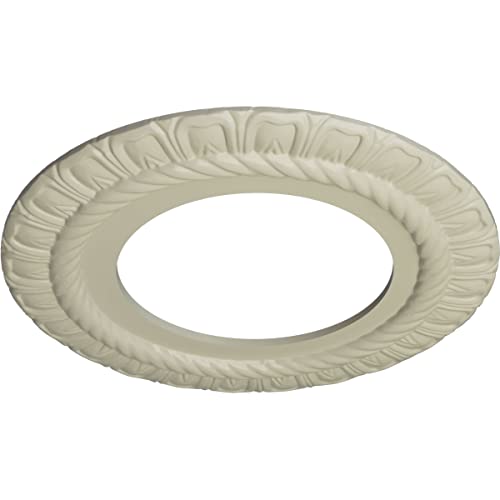 Image of Ekena Millwork CM10CLCYF 10-5 /8 inch x 5-3 /4 inch x 1 /2 inch Claremont Ceiling Medallion, Clear Yellow