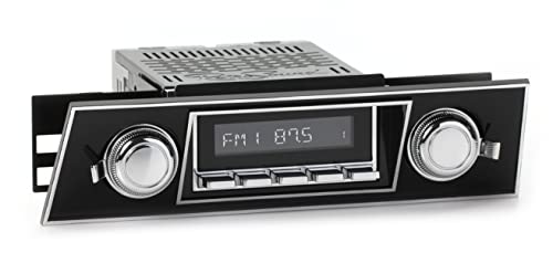 Retro Manufacturing Laguna Radio with Chrome Face, 03P-73P Knobs, and Vintage Overlay LAC-M1-401-03P-73P-SCP