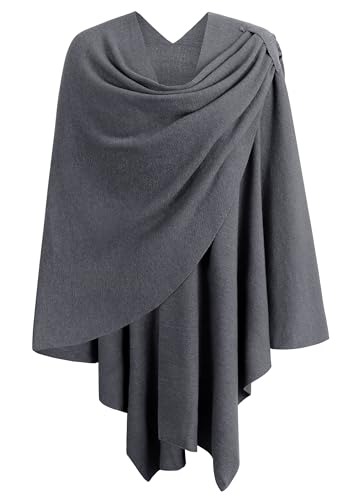 Image of PULI Womens Cross Front Poncho Shawl Wrap Elegant Wedding Formal Gift