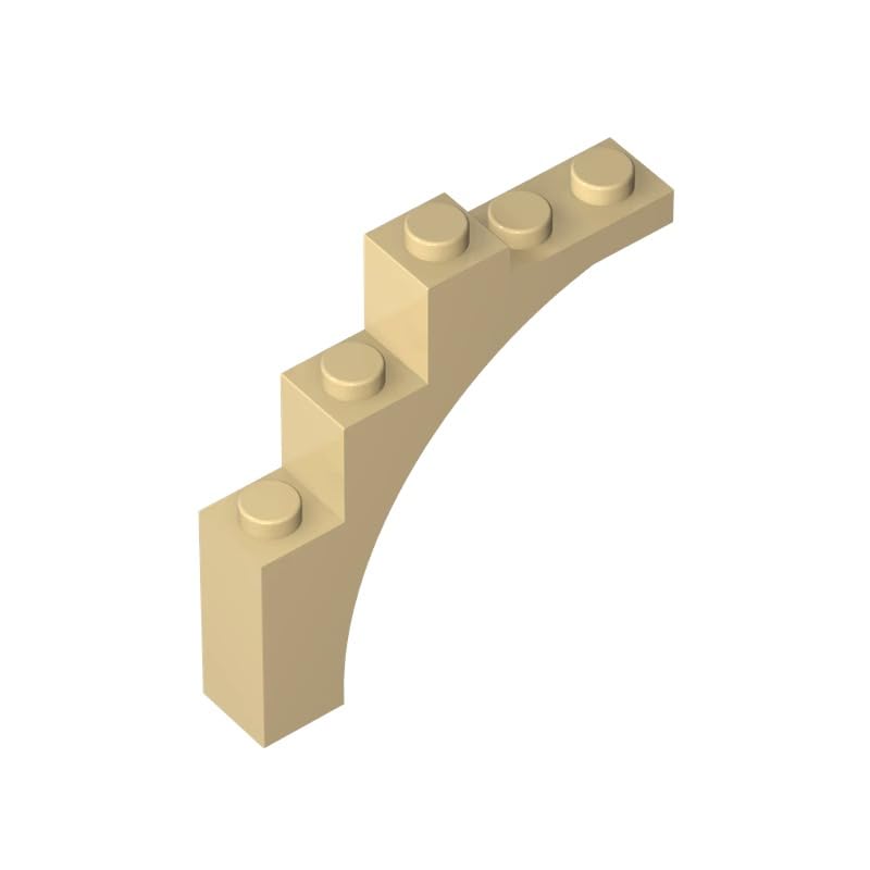 XYEIUGO Compatible with LEGO 76768 Arched Brick Arch 1x5x4, Tan, 10 PCS โ image 1