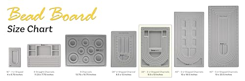 Beadsmith Bead Design Beading Board, 9 by 13-Inch, Grey Flock