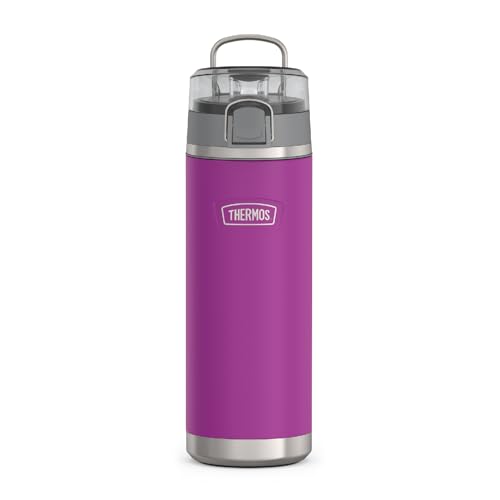 THERMOS ICON SERIES, Stainless Steel Water Bottle with Spout - 24 Ounce, Plum - Vacuum Insulated Water Bottle with Lid