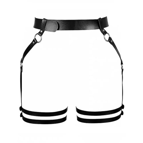 Damen Punk Leder Harness,sexy unterkörper,bein,outfit,strumpfband,gotisch sexy gürtel,taille