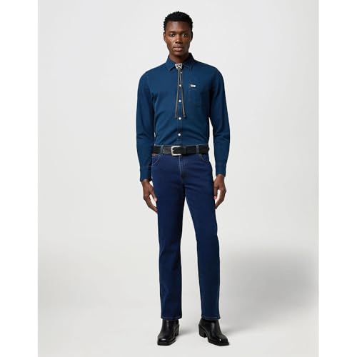 Wrangler - Jeans Herren - Authentic Straight Fit - Texas - Rustic Navy – Ansicht 3