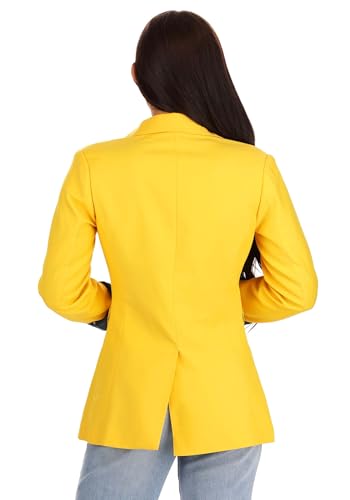 Coraline Yellow Blazer Jacket for Women - Women's Casual Blazers Open Front, One Button & 2 Pocket Themed Suit Coat4