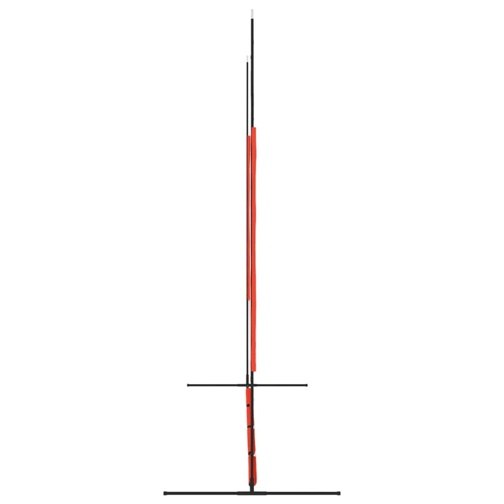 vidaXL Baseball Netz, Tragbares Übungsnetz für Baseball Training, Baseball Rebounder Netz für Hof Rasen, Trainingsnetz für Erwachsene Kinder, Rot Schwarz Stahl Polyester