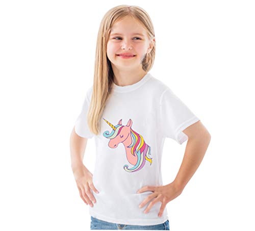 Image of FancyDressWale Unicorn Birthday Princess Dress for Girls Tutu Skirt, T-Shirt and Assorted Head Band