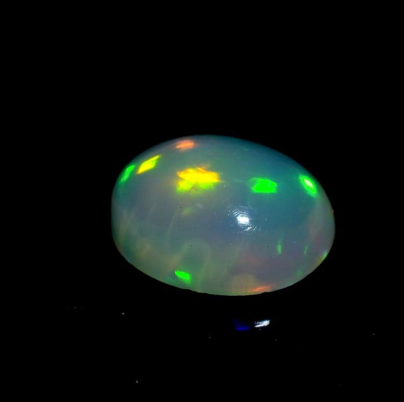 Opale éthiopienne naturelle à monter en bague | Reflets multi-feu - 4