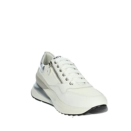 Keys K-6081 Sneakers Donna Bianco/Argento 36