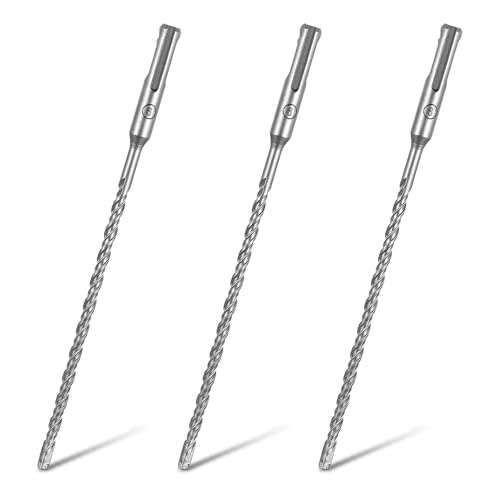 3 PcsForet Beton SDS, Coffret Foret SDS Plus Foret à BétonForet Transversal à Quatre Arêtes pour Meche Beton Pierre Naturelle, Marteau Perforateur...