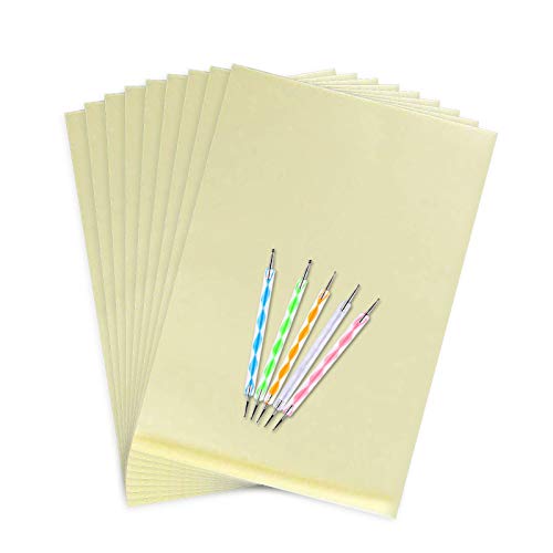 Tattoo Transfer Paperï¼Œ30 Sheets 4 Layers Tattoo Stencil Transfer Paper with 5 Pcs Embossing Styluses Stylus for Tattoo Transfer Kit,Tattoo Supplies,DIY Tattoo Tracing Paper A4 Size