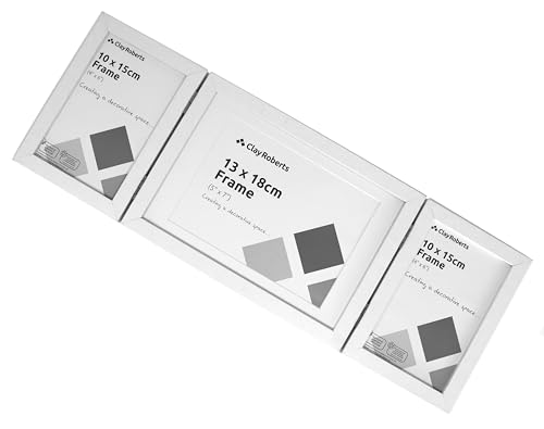 Triple Photo Picture Frame 6 x 4 and 7 x 5 White, Holds 3 Photographs, Picture Frame, 10 x 15 cm, 6x4 Picture Frames - Image 4