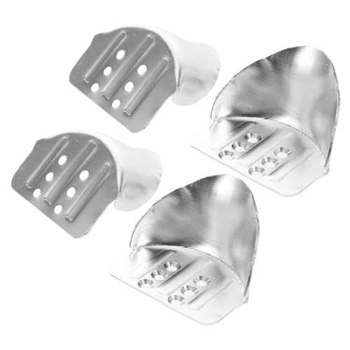 PRETYZOOM 2 Paires Accessoire pour Échasses en Alliage D'aluminium Argenté Coussinet Talon Améliorant la Stabilité pour Tâches et Réparations...